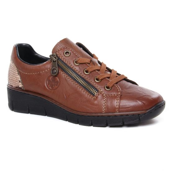 Chaussures À Lacets Rieker 53702-22 Cuoio, vue principale de la chaussure femme