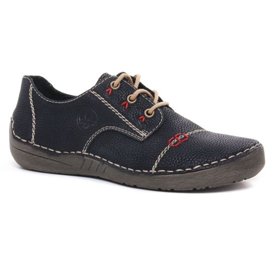 Chaussures À Lacets Rieker 52520-00 Noir, vue principale de la chaussure femme
