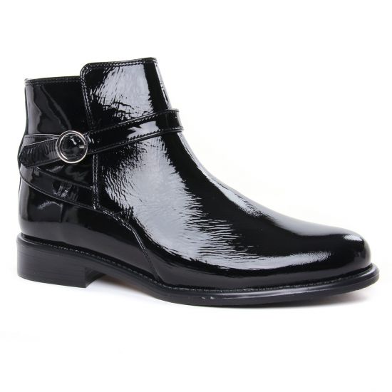 Bottines Et Boots Scarlatine 99327 Av Vernis Noir, vue principale de la chaussure femme