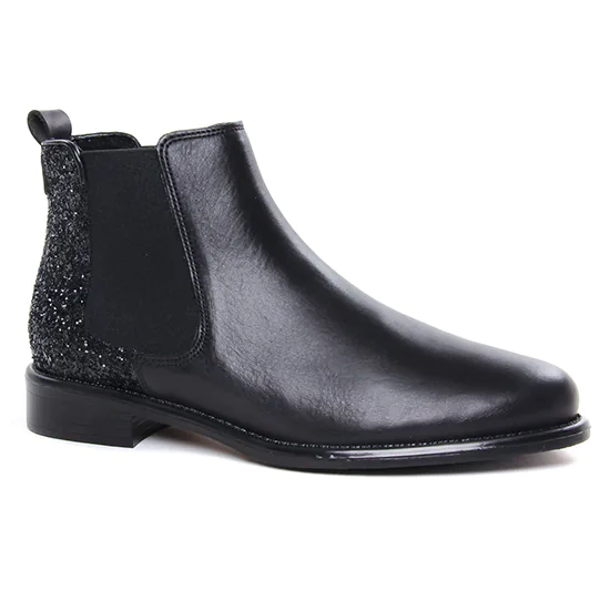 Bottines Et Boots Scarlatine 77545 F9 Noir Glitter, vue principale de la chaussure femme