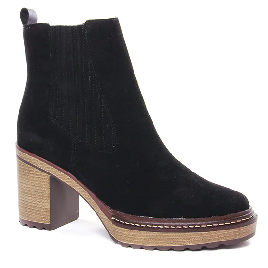 Bottines Et Boots Emilie Karston Grani Noir, vue principale de la chaussure femme