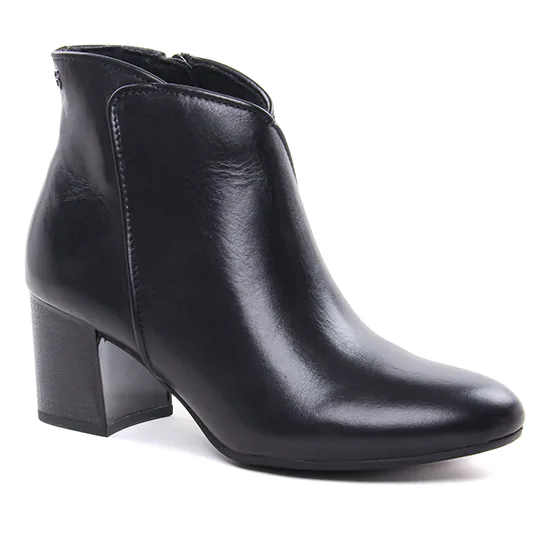 Bottines Et Boots Tamaris 25093 Black Leather, vue principale de la chaussure femme