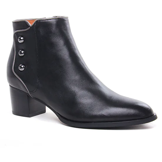 Bottines Et Boots Mamzelle Tikita Noir Etain, vue principale de la chaussure femme