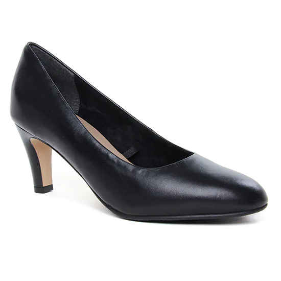 Escarpins Tamaris 22414 Black Leather, vue principale de la chaussure femme