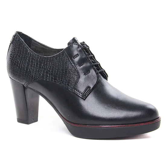 Chaussures À Lacets Tamaris 23309 Black Struct, vue principale de la chaussure femme