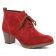 bottines à lacets rouge mode femme automne hiver vue 1