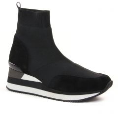 baskets-compensees noir: même style de chaussures en ligne pour femmes que les Marco Tozzi