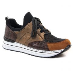 Rieker N6983-24 Reh Schwarz : chaussures dans la même tendance femme (baskets-mode marron) et disponibles à la vente en ligne 