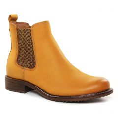 Chaussures femme hiver 2021 - boots élastiquées tamaris jaune
