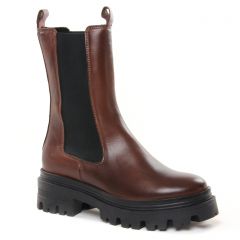 Chaussures femme hiver 2021 - boots élastiquées tamaris marron