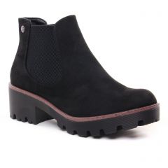 Chaussures femme hiver 2021 - boots élastiquées rieker noir