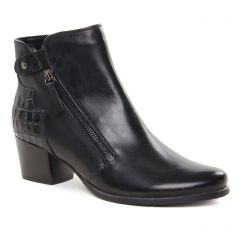 boots-talon noir crocro: même style de chaussures en ligne pour femmes que les Tamaris