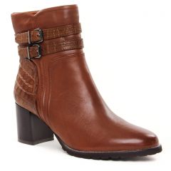 Regarde Le Ciel Dacy-01 Croco Cognac : chaussures dans la même tendance femme (boots-talon marron) et disponibles à la vente en ligne 