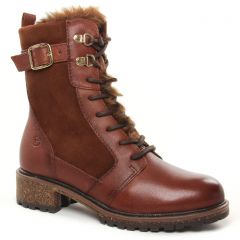 Chaussures femme hiver 2021 - bottines à lacets tamaris marron