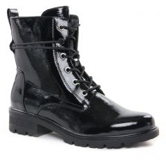 Chaussures femme hiver 2021 - bottines à lacets tamaris noir