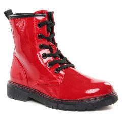 Chaussures femme hiver 2021 - bottines à lacets marco tozzi rouge