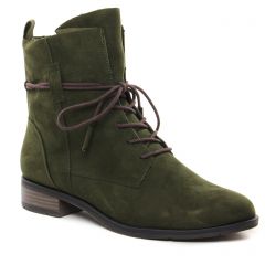 Chaussures femme hiver 2021 - bottines à lacets marco tozzi vert