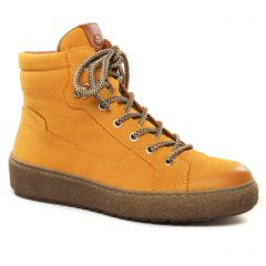 bottines-a-lacets jaune: même style de chaussures en ligne pour femmes que les Marco Tozzi