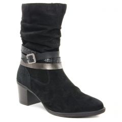 Chaussures femme hiver 2021 - mi-bottes rieker noir