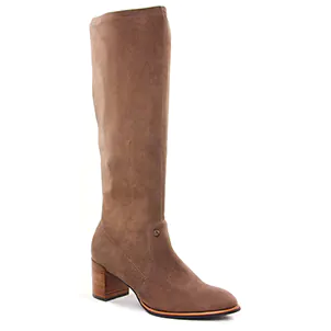 Chaussures femme hiver 2021 - bottes stretch fugitive beige taupe