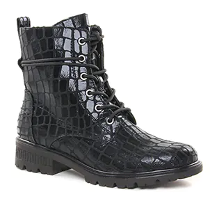 Chaussures femme hiver 2021 - bottines à lacets tamaris noir