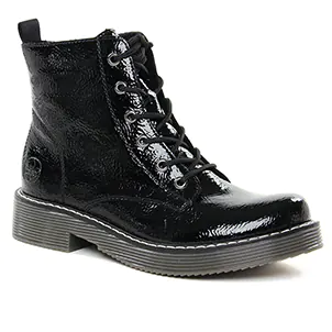 bottines-a-lacets vernis noir: même style de chaussures en ligne pour femmes que les Tamaris