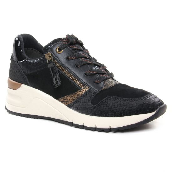 Tennis Et Baskets Mode Tamaris 23702 Black Bronce, vue principale de la chaussure femme