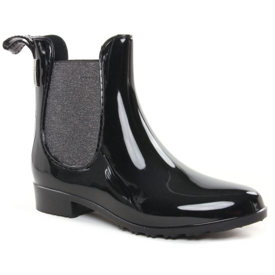 Bottines Et Boots Les Tropeziennes Rainboo Noir Argent, vue principale de la chaussure femme