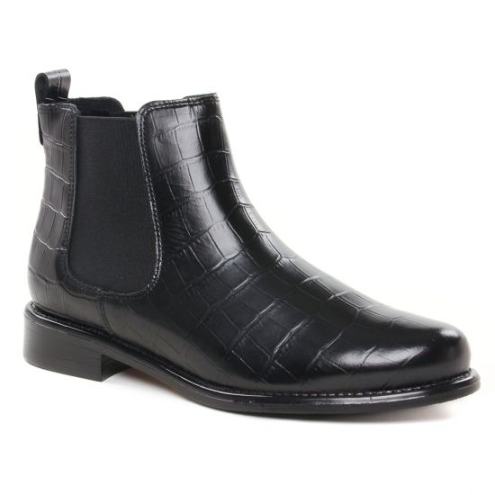 Bottines Et Boots Scarlatine Co77545 Be C Noir Croco, vue principale de la chaussure femme