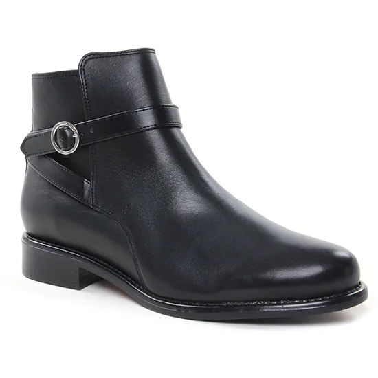 Bottines Et Boots Scarlatine Co99327 A Noir Lisse, vue principale de la chaussure femme