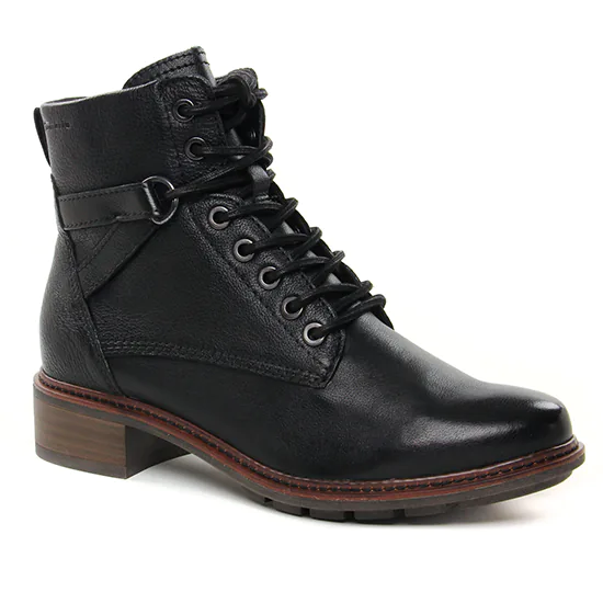 Bottines Et Boots Tamaris 25246 Black Leather, vue principale de la chaussure femme