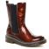 boots élastiquées marron vernis mode femme automne hiver vue 1