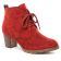 bottines à lacets rouge mode femme automne hiver vue 1