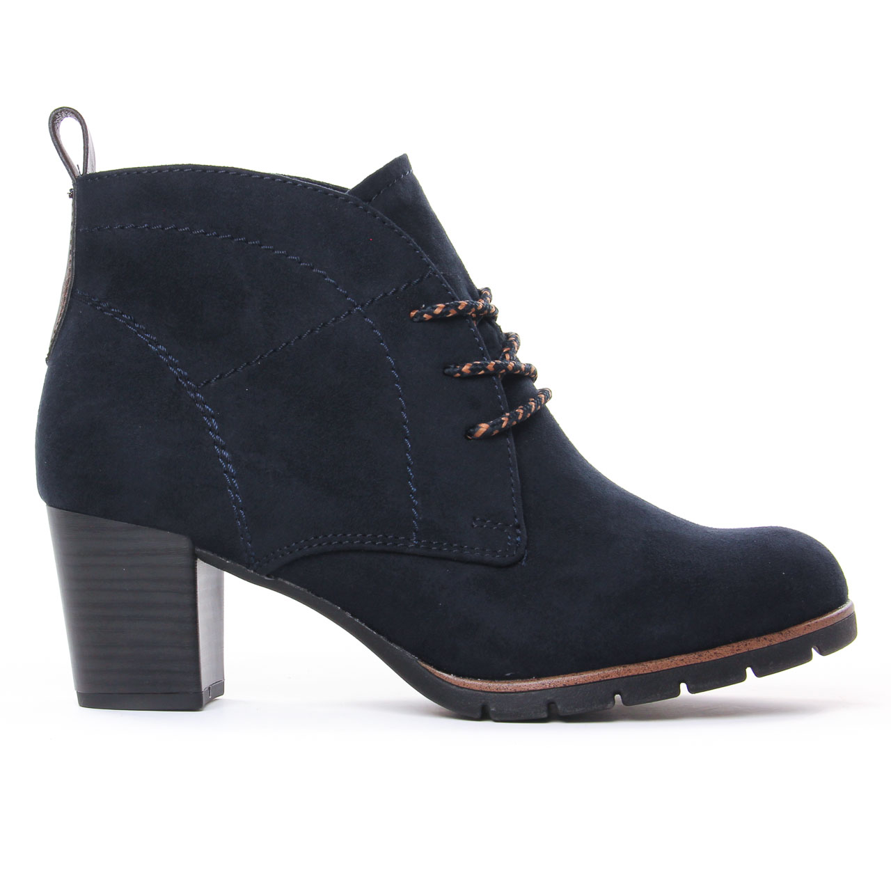 Bottines femme bleu store marine pas cher