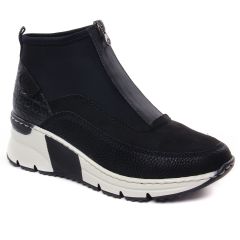 baskets-compensees noir: même style de chaussures en ligne pour femmes que les Semerdjian Smr23