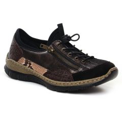 Rieker N3261-00 Schwarz : chaussures dans la même tendance femme (baskets-mode noir doré) et disponibles à la vente en ligne 