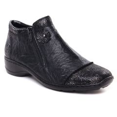 Chaussures femme hiver 2022 - mocassins confort rieker noir
