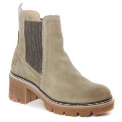 Chaussures femme hiver 2022 - boots élastiquées tamaris beige taupe