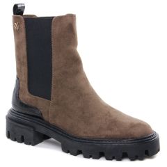 boots-chelsea marron café: même style de chaussures en ligne pour femmes que les Rieker