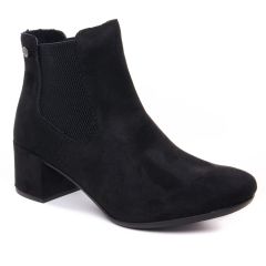 Chaussures femme hiver 2022 - boots élastiquées rieker noir