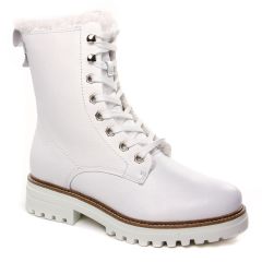 Chaussures femme hiver 2022 - boots fourrées tamaris blanc