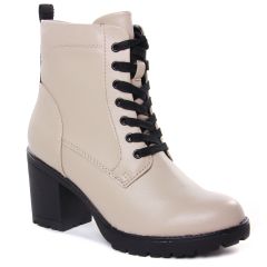 boots-talon blanc ivoire: même style de chaussures en ligne pour femmes que les Rieker