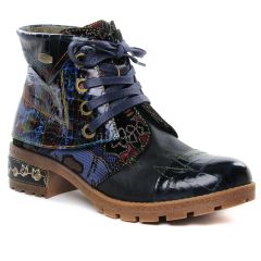 Laura Vita Cocrailo23 Marine : chaussures dans la même tendance femme (bottines-a-lacets bleu multi) et disponibles à la vente en ligne 