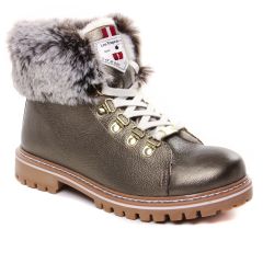 Chaussures femme hiver 2022 - bottines à lacets les tropéziennes gris bronze
