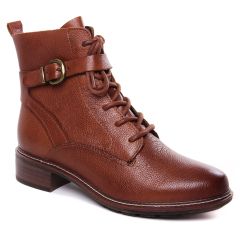 bottines-a-lacets marron cognac: même style de chaussures en ligne pour femmes que les Marco Tozzi