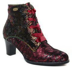 Laura Vita Elcodieo01 Wine : chaussures dans la même tendance femme (bottines-a-lacets noir multi) et disponibles à la vente en ligne 