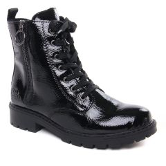 Rieker Y9111-00 Black : chaussures dans la même tendance femme (bottines-a-lacets noir vernis) et disponibles à la vente en ligne 
