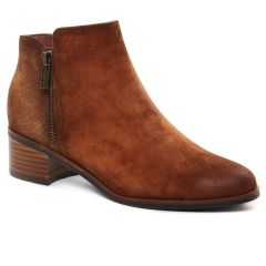 Chaussures femme hiver 2022 - bottines talon fugitive marron orange
