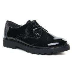 derbys noir vernis: même style de chaussures en ligne pour femmes que les Rieker