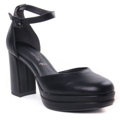 Chaussures femme hiver 2022 - escarpins brides tamaris noir mat